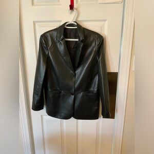 Aritzia Wilfred Memories vegan leather black blazer - Xs